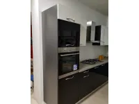Cucina ad angolo moderna Vega ad angolo bianco e nero Gm cucine a prezzo ribassato