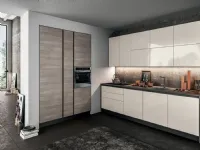 Cucina ad angolo in laminato materico a prezzo scontato 40%