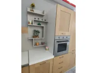 Cucina Artigianale moderna ad angolo rovere chiaro in legno U813 crono 11