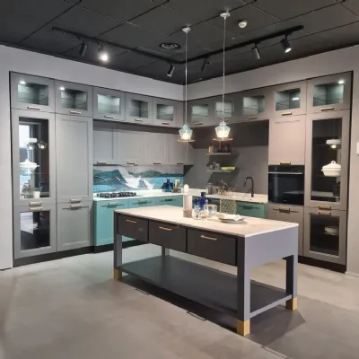 Cucina altri colori moderna con isola Cv 657 heritage lavagna Arredo3 a soli 9900�