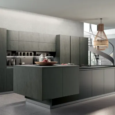 Cucina grigio moderna ad isola Eleganza Artigianale a soli 9000