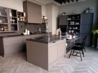Cucina ad isola in laccato opaco grigio A.691 - newport a prezzo scontato