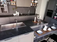 Cucina ad isola in laccato opaco grigio A.691 - newport a prezzo scontato
