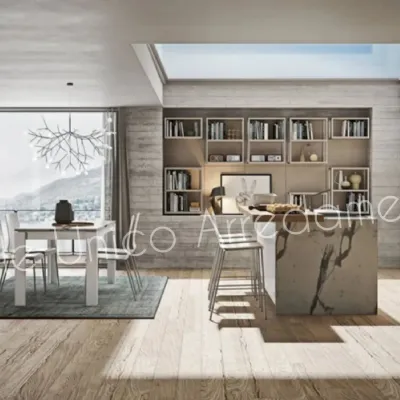 Cucina ad isola in laminato opaco bianca Componibile a prezzo ribassato