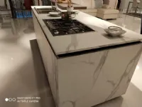 Cucina ad isola in laminato opaco bianca Kal z6 a prezzo ribassato