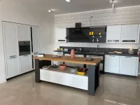 Cucina ad isola in nobilitato bianca Hera a prezzo scontato