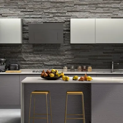 Cucina grigio moderna ad isola Zenit Essebi a soli 13990