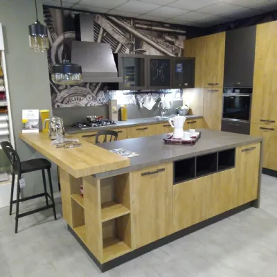 Cucina ad isola industriale Sp22 industrial Astra cucine a prezzo scontato