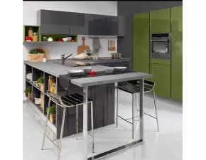 Cucina Ala: moderna ad angolo, laccato lucido e Planet laccata. Massimo 75cm.