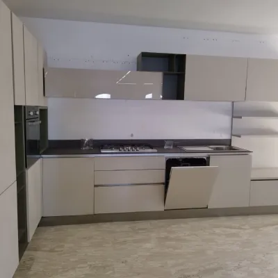 Cucina Aliant moderna grigio ad angolo Stosa scontata 70%