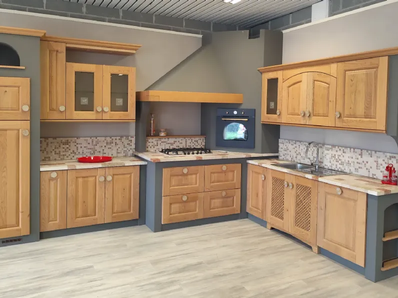 Cucina a PREZZI OUTLET in legno Arrex -57%