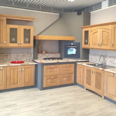 Cucina a PREZZI OUTLET in legno Arrex -57%