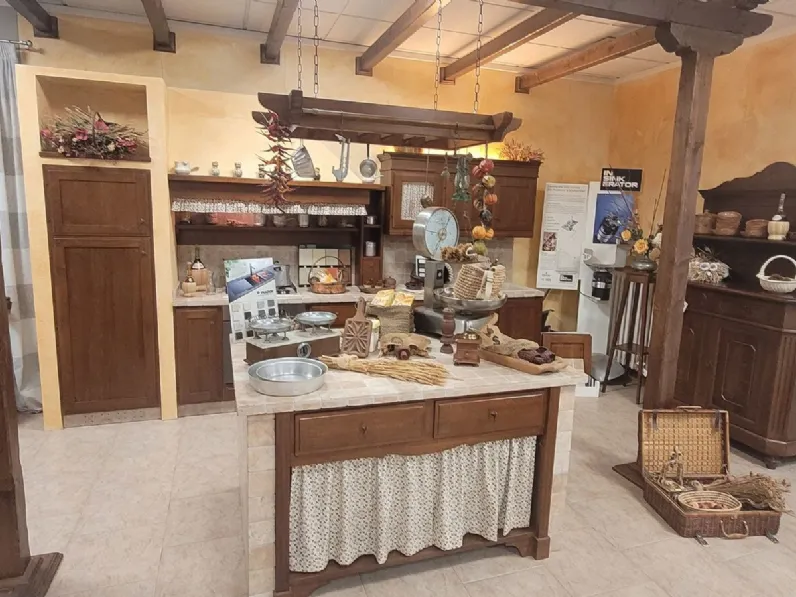 Cucina Artigianale country ad isola altri colori in legno Alice