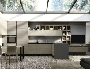 Bellissima cucina ad angolo, design artigianale. Colori moderni. Spot inclusi. Solo 7597!