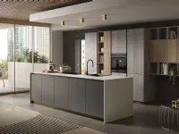 Cucina con isola in polimerico opaco altri colori Just24 01 a prezzo ribassato