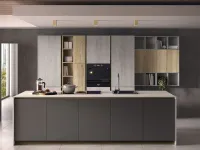 Cucina con isola in polimerico opaco altri colori Just24 01 a prezzo ribassato