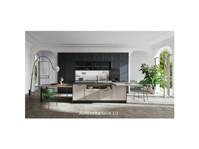 Cucina T44 con isola Ar-due con un ribasso imperdibile