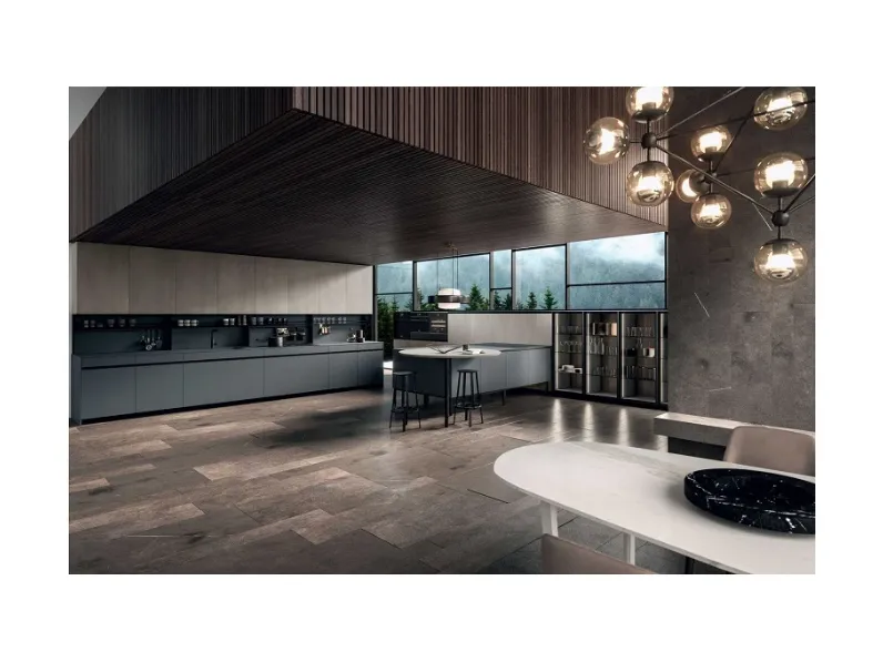 Cucina altri colori design con penisola Emporio dj Dibiesse a soli 5443