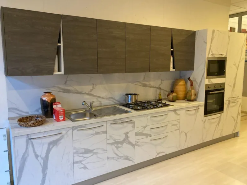 Cucina lineare in laminato opaco altri colori Maya a prezzo scontato