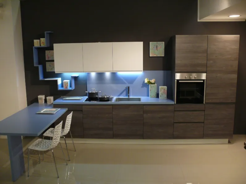 Cucina altri colori design lineare Smile Dibiesse in Offerta Outlet