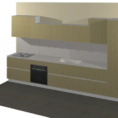 Cucina Zecchinon design lineare altri colori in laminato materico Kappa 105