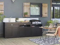 Cucina altri colori design Tre moduli con piastra elettrica &tradition in Offerta Outlet 