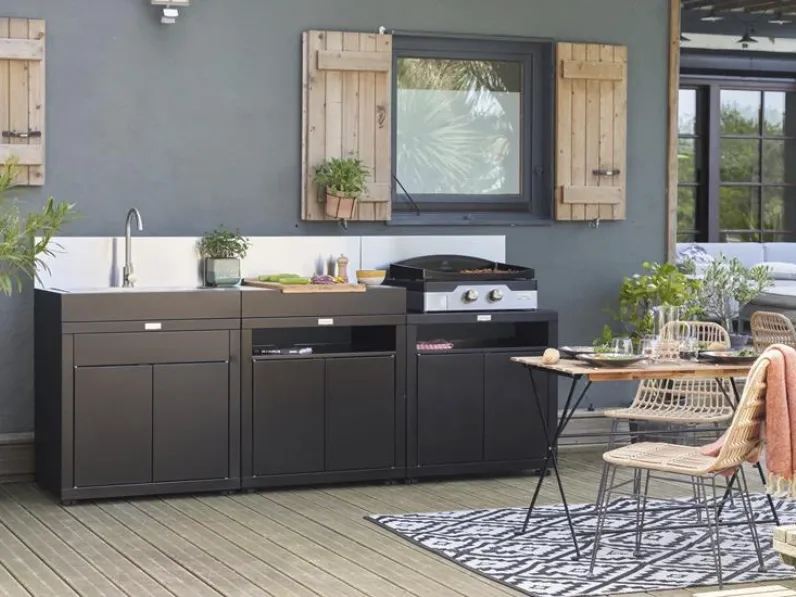 Cucina altri colori design Tre moduli con piastra elettrica &tradition in Offerta Outlet 