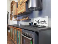 Cucina Cucina vintage color ante legno recycle design lineare Outlet etnico con uno sconto imperdibile