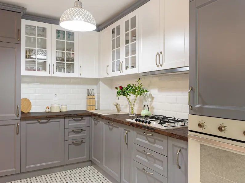 Cucina Artigianale ad angolo Daisy Mobilike scontata 30%!