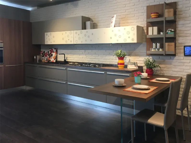 Cucina altri colori moderna ad angolo Clover bridge Lube cucine in Offerta Outlet
