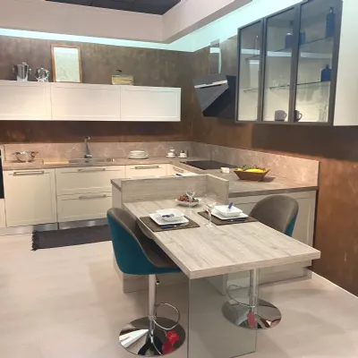 Cucina ad angolo in laminato materico altri colori Dallas a prezzo ribassato