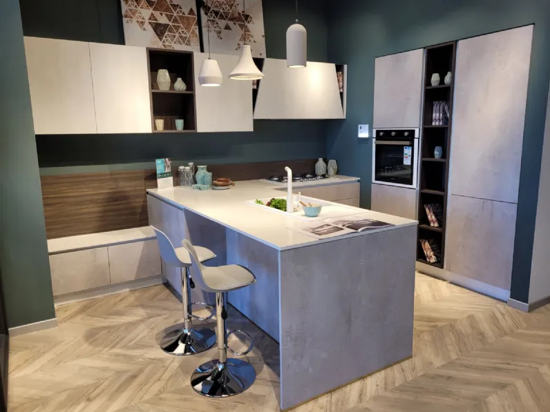 Cucina ad angolo in laminato materico altri colori Infinity a prezzo scontato