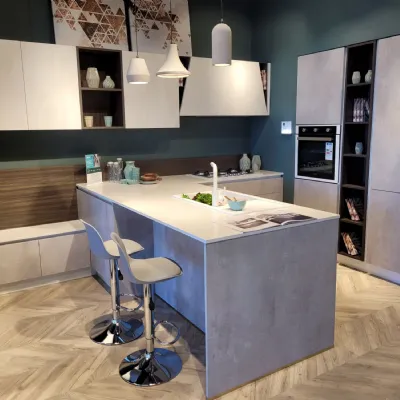 Cucina ad angolo in laminato materico altri colori Infinity a prezzo scontato