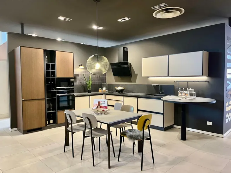 Cucina ad angolo moderna altri colori Scavolini Jeometrica inside a soli 15813 Euro