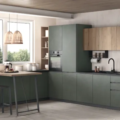 Cucina altri colori moderna ad angolo Materia 5 Essebi a soli 12124 Euro
