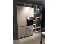 Cucina altri colori moderna ad angolo Motus olmo e grigio ferro Scavolini in Offerta Outlet