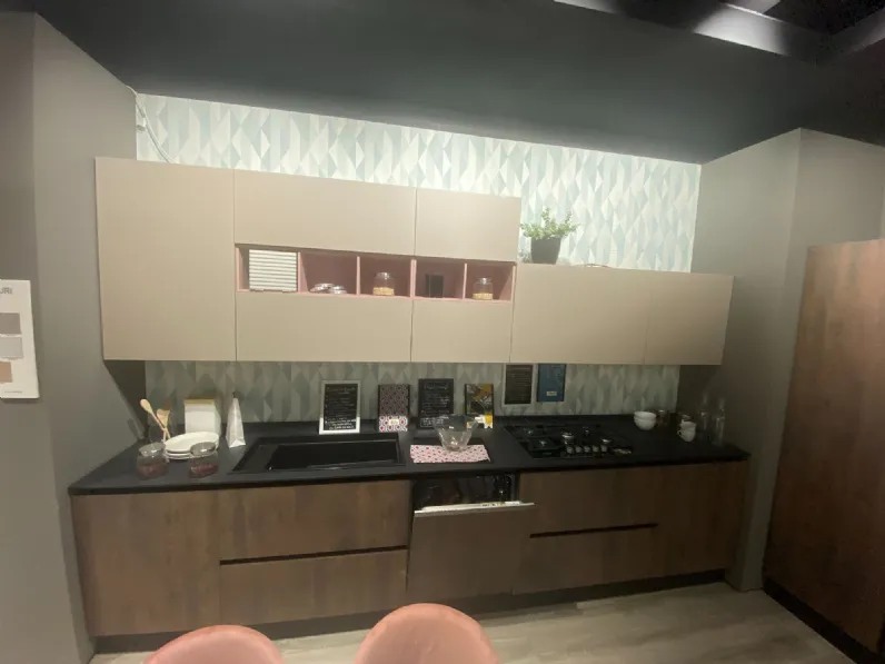 Cucina ad angolo Mobilturi Nevada cielo anta mm. 22 SCONTATA 70%