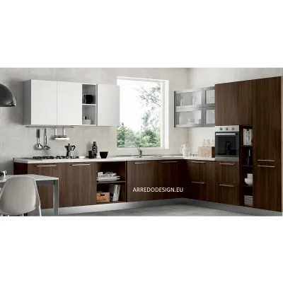 Cucina altri colori moderna ad angolo Pd11 * Artigianale in Offerta Outlet