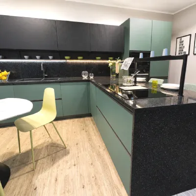 Cucina a prezzo ribassato con penisola moderna Kal� Arredo3