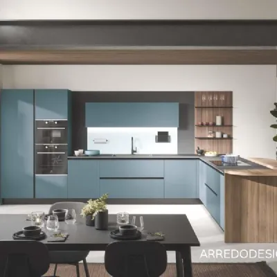 Cucina altri colori moderna con penisola Luce Prima cucine in offerta