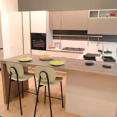 Cucina altri colori moderna con penisola Round Arredo3 in Offerta Outlet