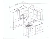 Cucina a prezzo ribassato con penisola moderna infinity diagonal Stosa