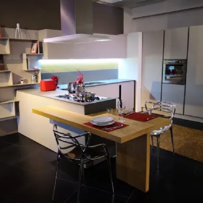 Cucina a prezzo ribassato con penisola moderna Axis 012 Zampieri cucine