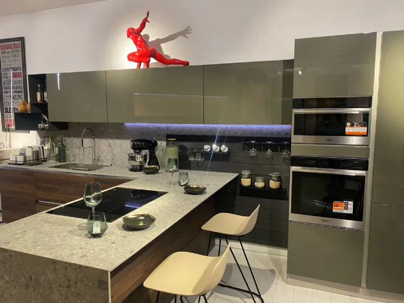CUCINA con penisola Mobilturi Zante/tiffany SCONTATA 50%