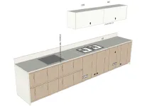 Cucina altri colori moderna lineare Ak04 Arrital in Offerta Outlet