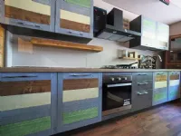 Cucina altri colori moderna lineare Cucina ecovintage  terra/ mare  lineare legno in offerta  Nuovi mondi cucine in Offerta Outlet