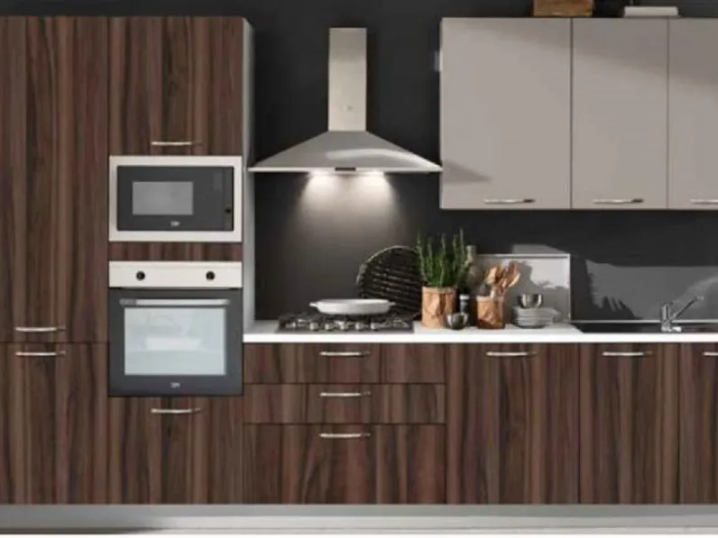 Cucina moderna lineare Artigianale Cucina new smart cm 360 h 216 a prezzo ribassato