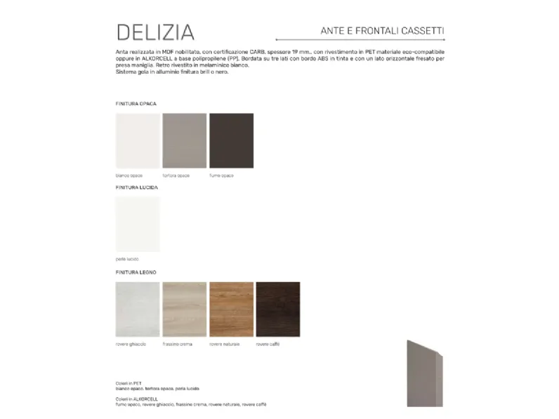 Cucina Net cucine moderna lineare altri colori in laminato materico Delizia