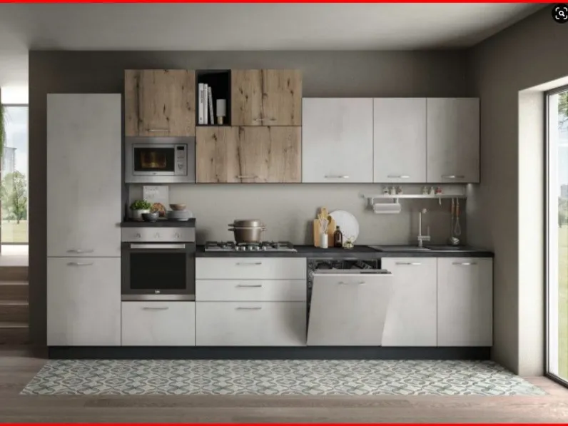 Cucina altri colori moderna lineare Greta Artigianale in Offerta Outlet