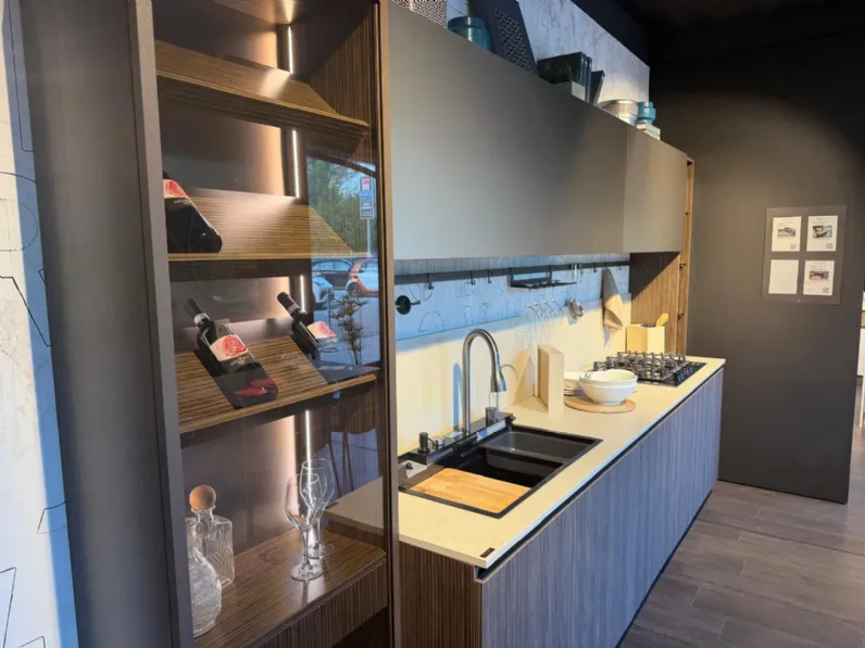Cucina a prezzo ribassato lineare moderna Immagina neck cannettata Lube cucine